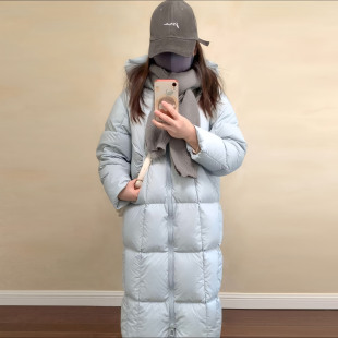 韩国高级感长款 过膝连帽羽绒棉袄女冬2025年巨好看超火洋气面包服