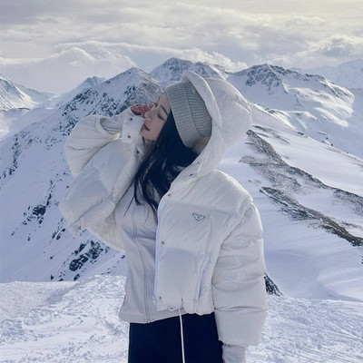 晶煊超好看可拆卸袖子短款棉袄女