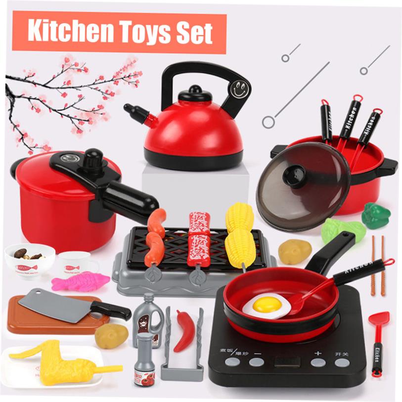 厨房玩具集为儿童女孩烹