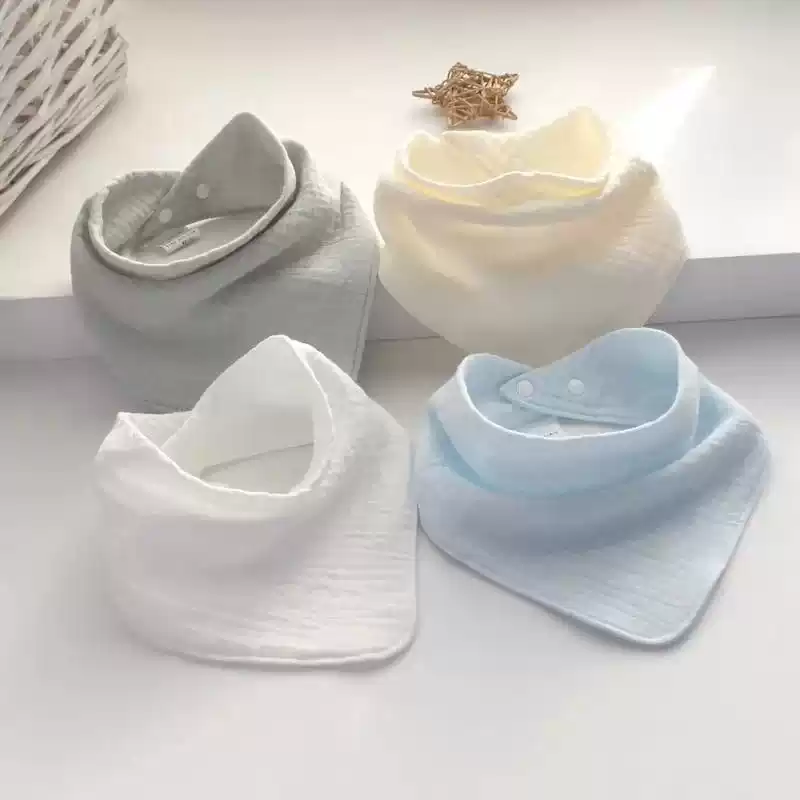 春夏薄款婴儿口水巾纯棉纱布