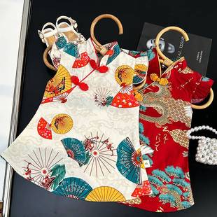 中国风女童连衣裙夏季婴儿童旗袍一周岁礼服女宝宝夏装小女孩裙子