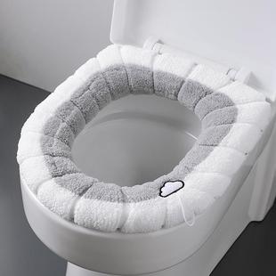 马桶家用毛绒加厚坐便器圈四季 冬季 通用卫生间坐便套马桶