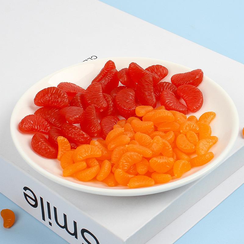 仿真桔子橘子瓣水果食玩模型手工奶油胶手机壳材料配件