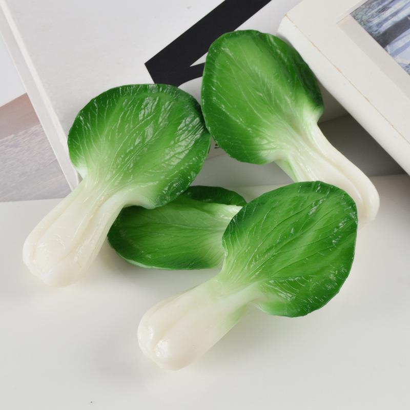 仿真小青菜叶模型仿真蔬菜食玩钥匙扣挂件假上海青菜叶道具