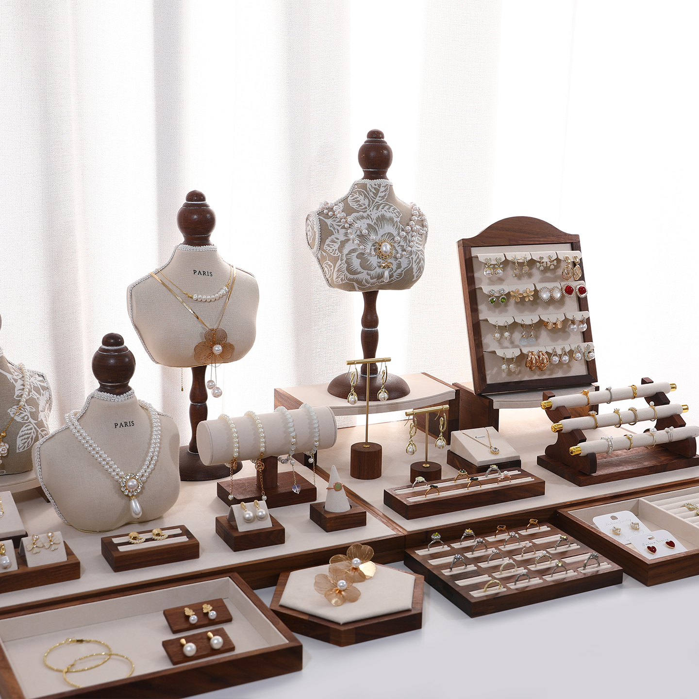 高颜值木质首饰展示架饰品陈列架