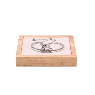 实木珠宝托盘展示盘手镯手串展示架项链戒指摆放收纳架子首饰道具