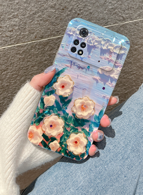 适用小米POCOM4Pro5G手机壳POCOM4Pro4G软硅胶网红透明防摔超薄文艺女