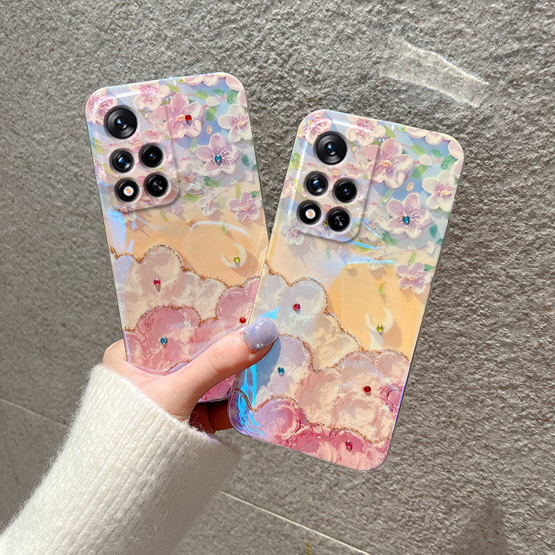 蓝光滴胶水钻壳防摔硅胶软壳