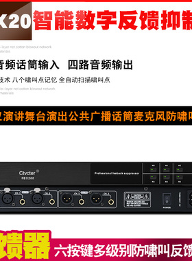 Ctvcter FBX200反馈抑制器演出会议演讲学校婚庆KTV话筒麦克风自