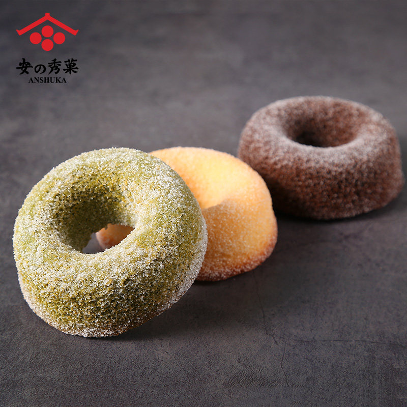 安秀菓日本手工甜甜圈礼盒5枚装甜品糕点西点礼盒网红零食小点心