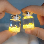 鹊踏枝手作原创星星月亮云朵夜光许愿瓶挂件发光氛围灯圣诞节礼物