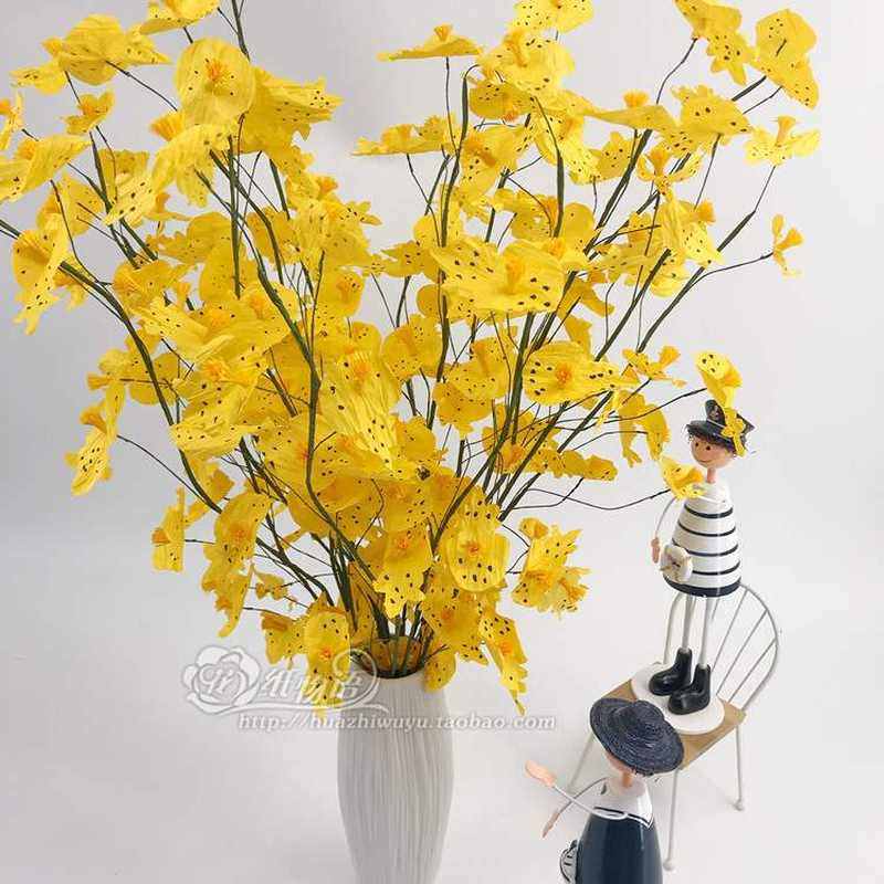 纸藤跳舞兰材料包 纸艺diy材料 手工劳技课套件 纸花  20枝/套