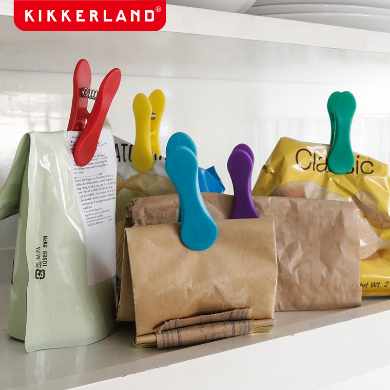 Kikkerland封口夹子塑料袋夹家居日用礼品彩虹封袋夹(一套八个) 节庆用品/礼品 创意摆件 原图主图