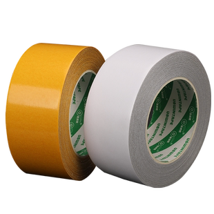 双面布基胶带白色强力固定半透明防水地毯拼接防潮黄色双面胶粘贴无痕胶带