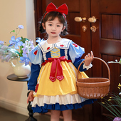 女童白雪公主裙子秋冬新款 蓬蓬裙儿童迪士尼洛丽塔连衣裙生日礼服
