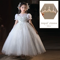 Платье+золотая корона ручной работы