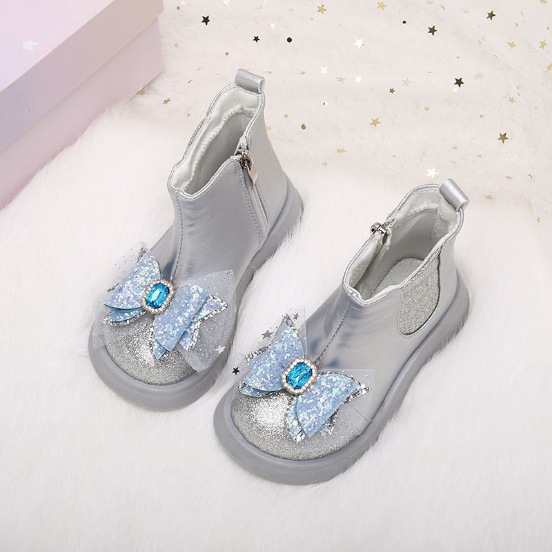 女童水晶公主鞋小皮鞋