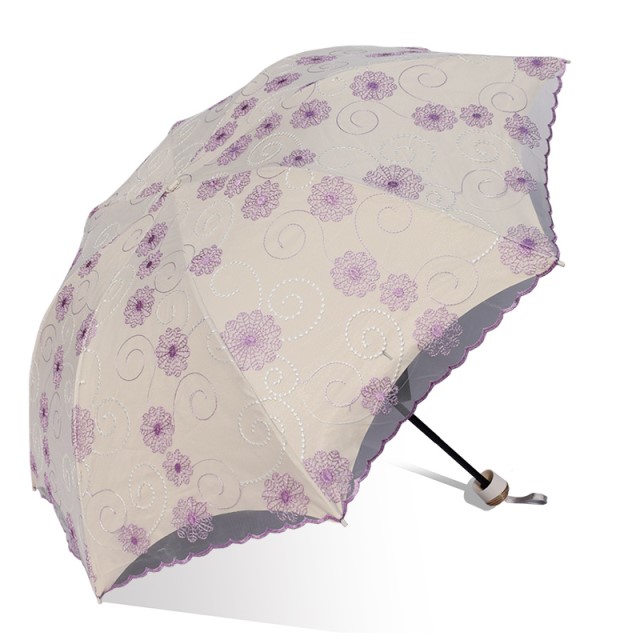 太阳伞防晒防紫外线遮阳伞蕾丝雨伞女刺绣公主双层防晒伞晴雨两用在类目 居家日用, 伞/雨具/防雨/防潮, 伞中 - 来自Buy2taobao.com提供专业的淘宝代购服务