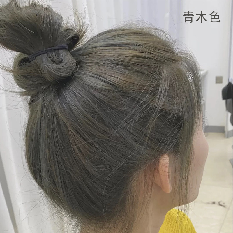 茶青棕色染发剂2021新款流行色女显白黑茶色染头发膏家用纯植物系