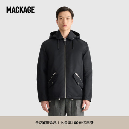 【早秋新品】MACKAGE男士 LEGACY经典衬衫领保暖教练夹克