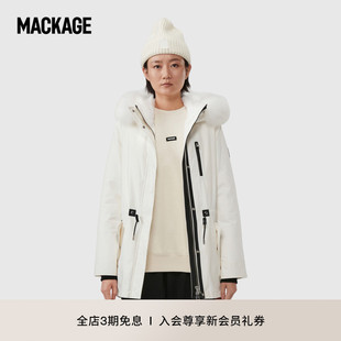 派克經(jīng)典 MACKAGE女士 連帽羽絨服中長款 時(shí)尚 CHARA 大衣外套上衣