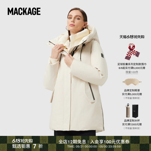 工装系列mackage女中长款羽绒
