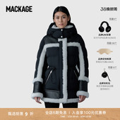 LILIBETH MACKAGE女士 羊毛拼接羽绒服外套 明星同款