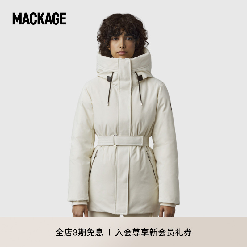 MACKAGE女士中长收腰羽绒服派克