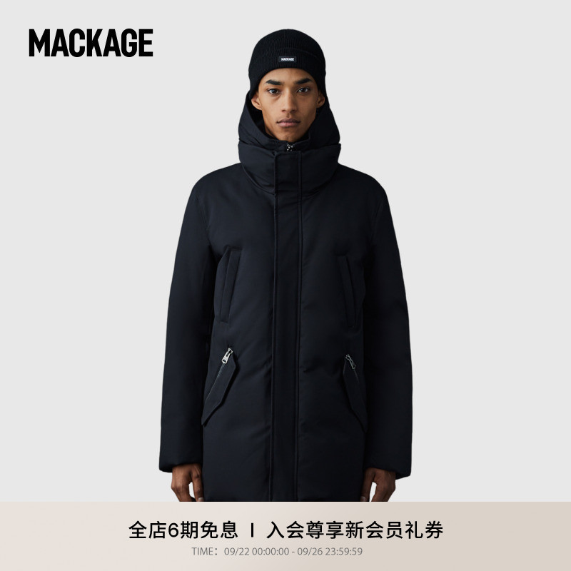 工装Mackage连帽羽绒服防风