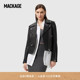 BAYA经典 皮衣外套上衣情侣款 机车修身 短款 休闲时尚 MACKAGE女士