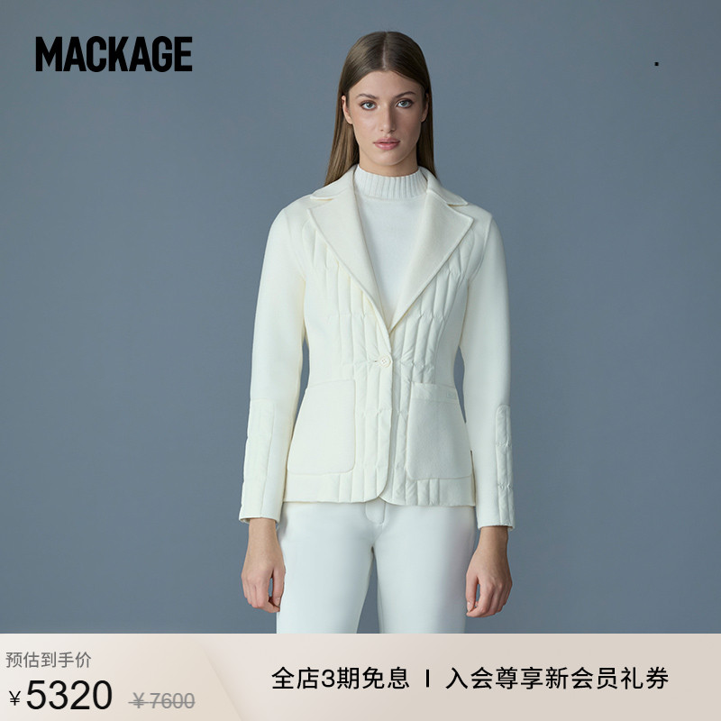 MACKAGE女士 LEILANI绗缝羽绒拼接休闲简约经典外套上衣