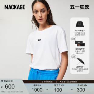 LOGO中性纯棉短袖 MACKAGE男女 宽松经典 情侣装 ACE时尚 T恤