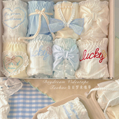 日系洛丽塔甜美蝴蝶结纯欲奶呼呼三角裤 薄荷芝士 奶油色少女内裤