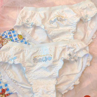 恋爱循环 洛丽塔内裤少女可爱纯棉日系三角裤学生波点中腰三角恋