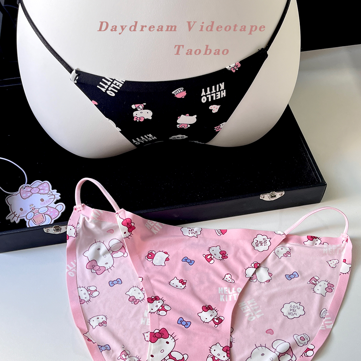 内裤日系少女可爱纯欲印花kitty
