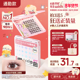 心愿先生懒人三步曲升级款ABA型胶水款假睫毛自然太阳花眼睫毛贴