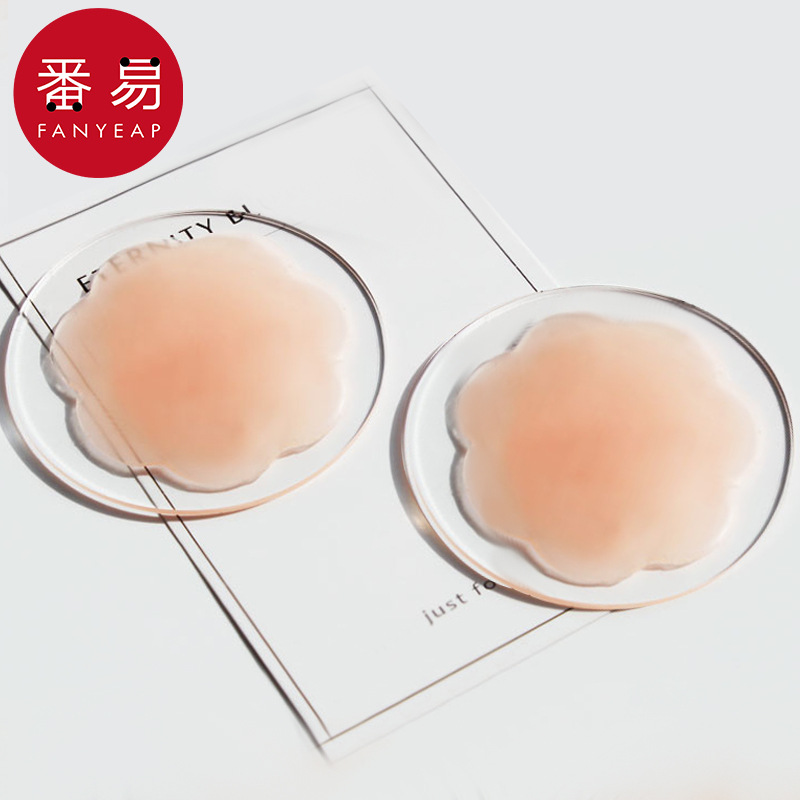乳贴AB1S244-硅胶防凸点薄款婚纱用吊带裙用大小胸夏季花形