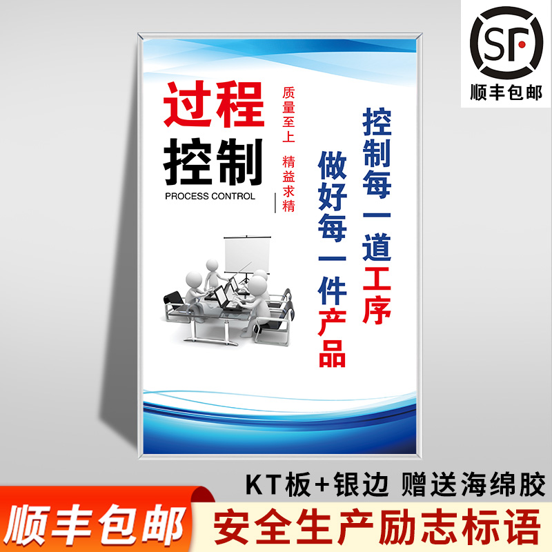 过程控制工厂安全生产励志标语标识牌车间企业文化质量品质提示牌仓库文明消防大字墙面工地口号墙贴定制制作