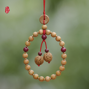 桃木挂件吓惊防驱身护男女汽车挂件家居挂饰邪野生桃核平安扣