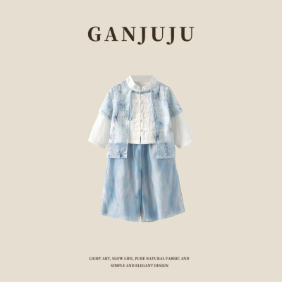 男女童汉服2025新款春秋套装