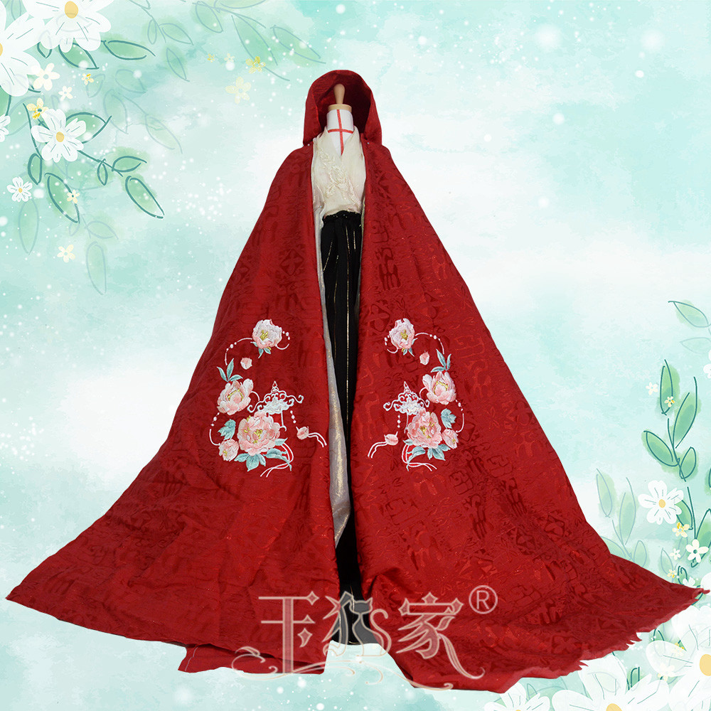 承露牡丹娃衣绣花斗篷裁片涤棉古风汉服包包BJD 3分娃原创DIY布料,纺织面料/辅料/配套,汉服面料,淘宝优惠券,粉丝福利购,淘宝优惠卷