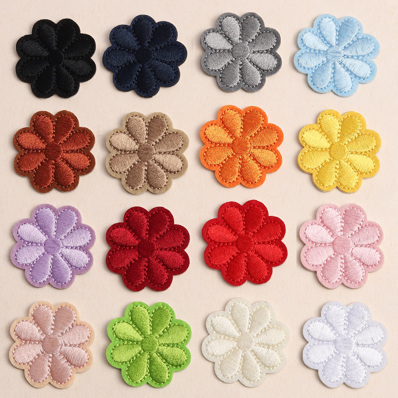 彩色自粘免缝刺绣补丁贴无痕修复