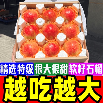 【顺丰礼盒装】四川会理突尼斯软籽石榴新鲜采摘皮薄多汁孕妇水果