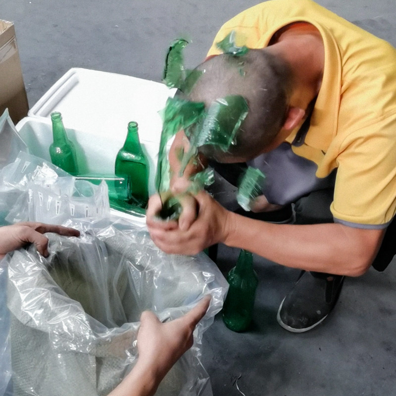 道具酒瓶砸头电影视频仿真表演玻璃易碎糖胶糖化玻璃啤酒瓶糖道具
