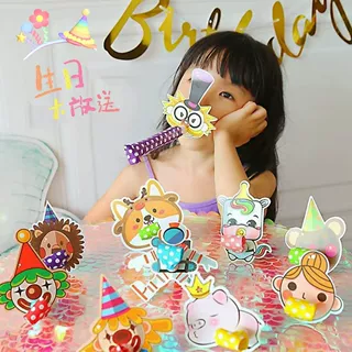 生日派对儿童可爱吹龙哨子伸缩口哨吹吹卷小宝宝喇叭卡通玩具装饰