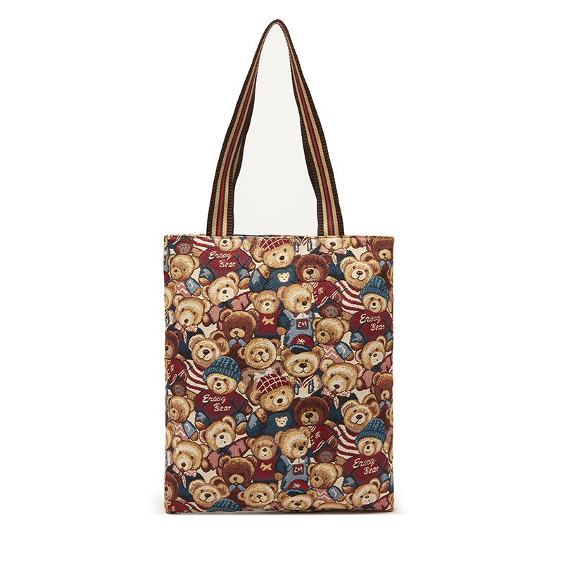 小熊依恋大容量购物袋可爱帆布袋