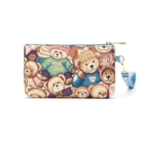 Маленькая сумка клатч, модный кошелек, цепочка с молнией, с медвежатами, коллекция 2023