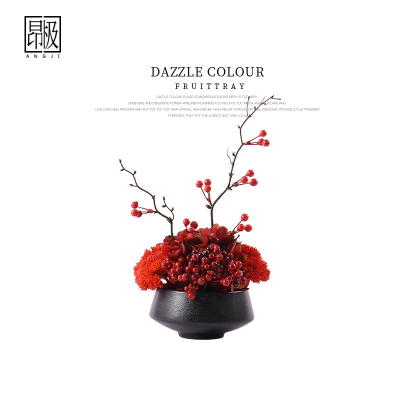 Spring Festival Chinese New Year Artificial flower Decoration a living room bedroom table a decoration Home Furnishing tea table Flower art simulation gules ornamentin the Home accessories , Vase/Flower/Artificial flowers/Imitation jewelry , Bonsai plant simulation  category - from Buy2taobao.com to provide professional Taobao agent buy service