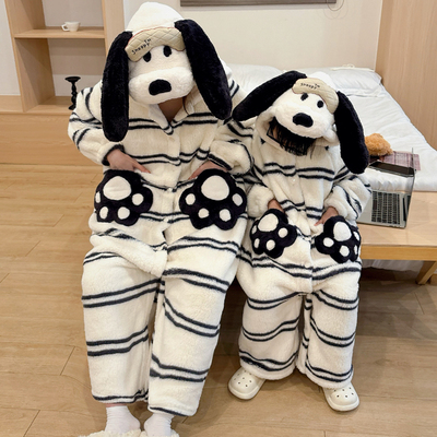 儿童珊瑚绒连体睡衣女童秋冬睡袍