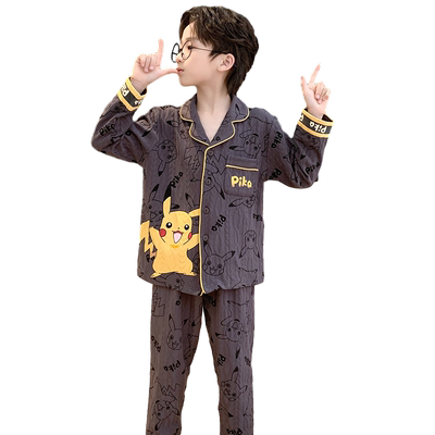 2024新款皮卡丘男童纯棉睡衣儿童